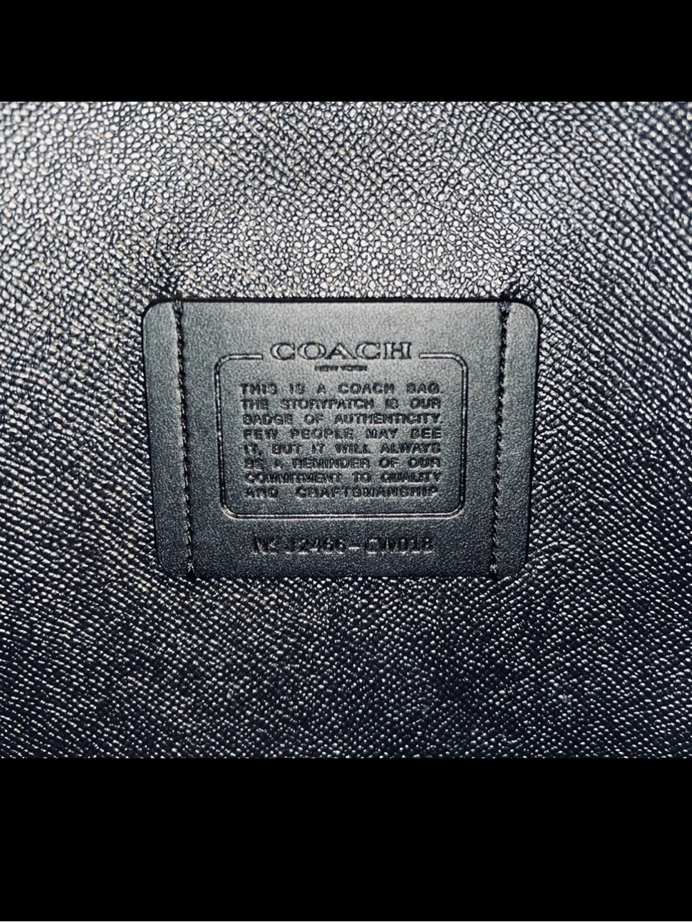 COACH Mollie Tote Bag- Black Croc-Embossed Leather - Picture 3 of 13